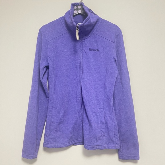 Bench Mock Neck Full Zip Purple Jacket Size Large - Picture 2 of 8